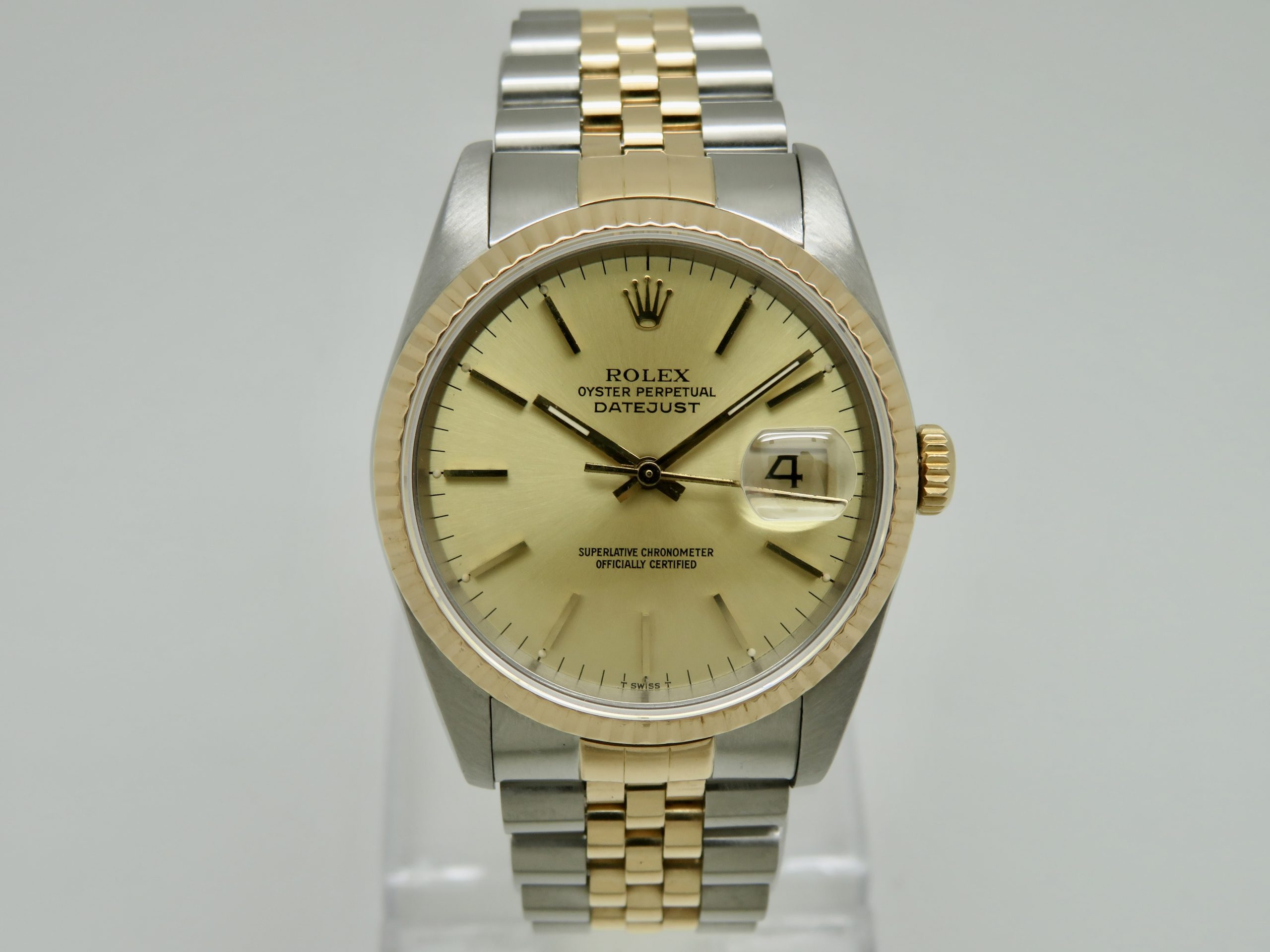 1989 Rolex Datejust 16233 18K/Steel Mens 36MM Wristwatch Serviced  Warranty